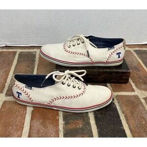 Keds Texas Rangers Sneakers Champion Pennant Baseball Canvas Shoes Women's 7.5
